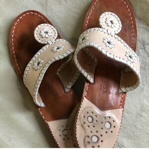 Jack Rogers Cream and Brown Women's Sandals